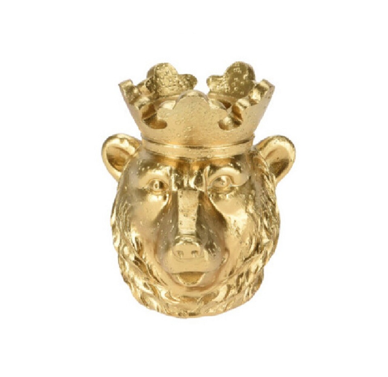 Suport pentru lumanare Bear, 7.7x7.2x8.2 cm, poliston, auriu - imagine 3